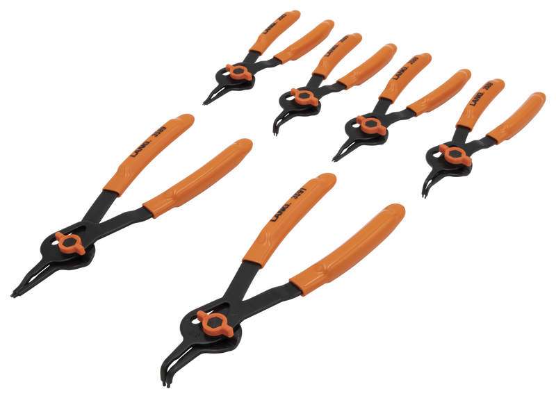LANG 6 Pc Quick Switch Snap Ring Pliers Set LG3597 3597 - Direct Tool Source