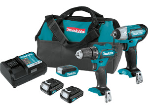 MAKITA 12V MAX CXT®  3 Pc. Combo Kit FD09Z WT02Z ML103 bag (1.5Ah) - Direct Tool Source