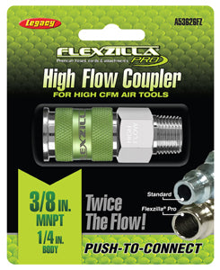 LEGACY High Flow Coupler 1/4" Body3/8" MNPT Flexzilla?? Pro MTA53626FZ - Direct Tool Source