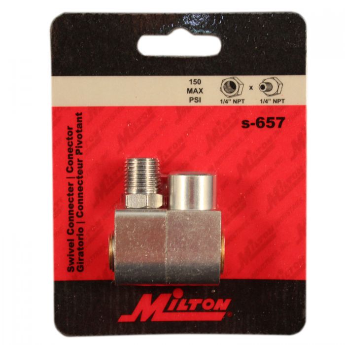 MILTON 1/4NPT Swivel Connector AirHose MI657S - Direct Tool Source