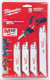 MILWAUKEE 10 Pcs 1" Hackzall Blade Set 49-22-0220 - Direct Tool Source LLC