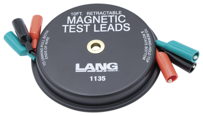 LANG Magnetic Retractable Test Leads- 3 Leads x 10-ft. LG1135 1135 - Direct Tool Source