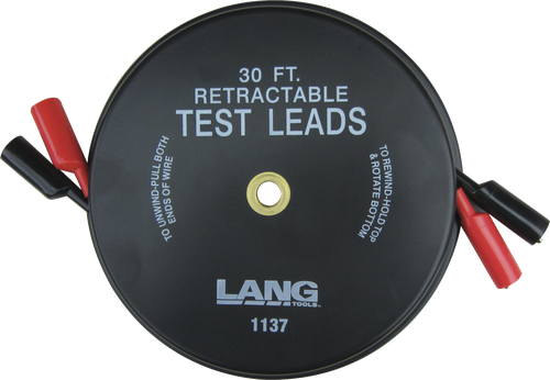 LANG Retractable Test Leads - 2 Leads x 30-ft. LG1137 1137 - Direct Tool Source