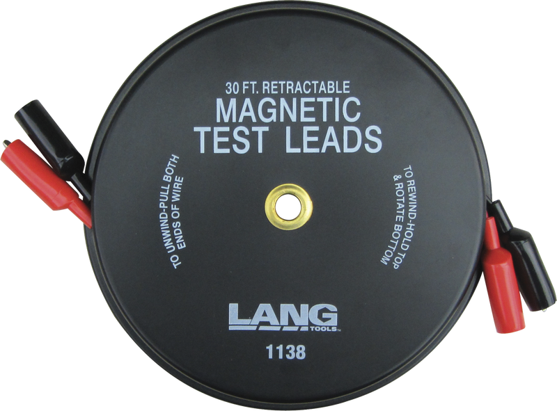 LANG Magnetic Retractable Test Leads - 2 Leads x 30-ft. LG1138 1138 - Direct Tool Source