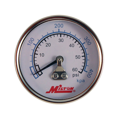 MILTON 1/4 NPT Center Back Pressure Gage 0-60 Psi 2 Face MI1190 - Direct Tool Source