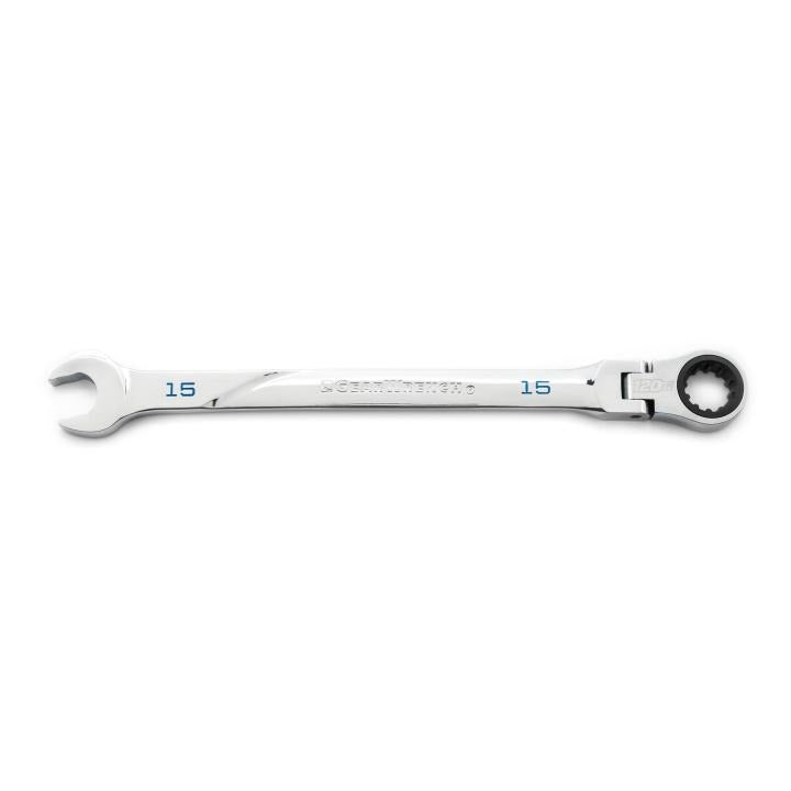 GEARWRENCH 15mm 120XPŸ?? Universal SplineXL Flex Combination Ratcheting KD86215 - Direct Tool Source