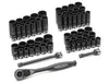 GREY PNEUMATIC 3/8" Drive 12 point 59 PieceFract. & Metric Duo Socket Set GY81259CRD - Direct Tool Source