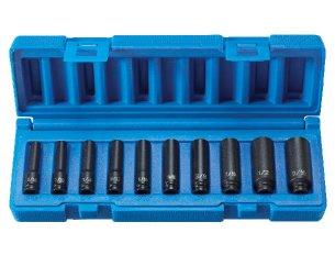 GREY PNEUMATIC 1/4" Surface Drive 10 PieceDeep Set GY9710D - Direct Tool Source