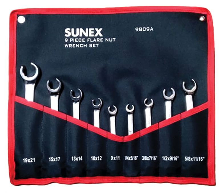 SUNEX  TOOL 8MM x 9MM Full Polished Flare Nut Wrench - Direct Tool Source