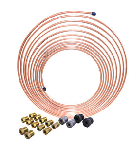 AGS COMPANY SOLUTIONS LLC 3/16 x 25 Nickel Copper BrakeLine Coil and Tube Nut Kit AKCNC-325K - Direct Tool Source