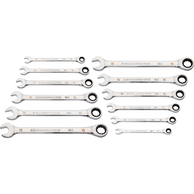 Gearwrench 12 Pc 90T Metric Combo Ratcheting Wrench Set KD86927 - Direct Tool Source