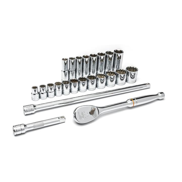 GEARWRENCH 23 pc. 1/2 Drive SAE SocketSet KD80707 - Direct Tool Source