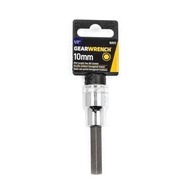 GEARWRENCH 10MM Bit1/2" Drive Mid Length Chrome Hex Bit Socket - Direct Tool Source