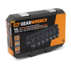 GEARWRENCH 15 Pc. 3/8" Drive 6 PointMetric Universal Impact Socket KD84918N - Direct Tool Source
