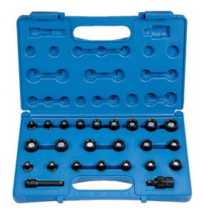 GREY PNEUMATIC 3/8" Drive 24 Piece StandardLength SAE/Metric Magnetic Set GY1224G - Direct Tool Source