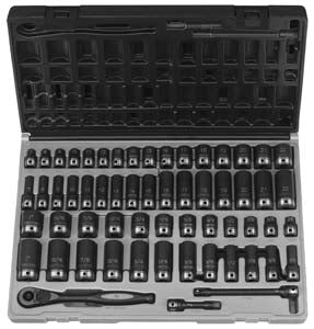 GREY PNEUMATIC 3/8" Drive 12 point 59 PieceFract. & Metric Duo Socket Set GY81259CRD - Direct Tool Source