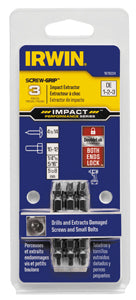 IRWIN 3 Piece Damaged Screw-GripImpact Extractor Set HA1876224 - Direct Tool Source