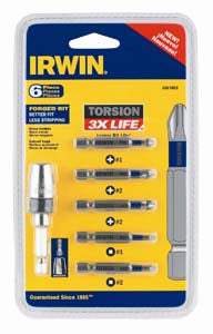 IRWIN 6 Piece Torsion Bit Set HA3057023 - Direct Tool Source