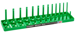 HANSEN GLOBAL  INC. 3/8" Dr. Green SAE Deep &Regular Socket Holders HR3803 - Direct Tool Source