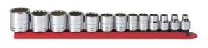 GEARWRENCH 13 pc. 3/8 Dr. 12 pt. StandardSAE Socket Set KD80561 - Direct Tool Source