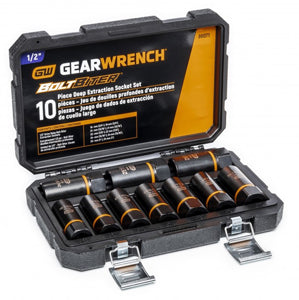 GEARWRENCH 10 Pc. 1/2" Drive Bolt Biter™ Deep Extraction Socket Set - Direct Tool Source