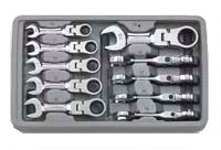 GEARWRENCH 10 Piece Metric Stubby FlexGearWrench Set KD9550 - Direct Tool Source