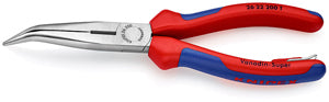 KNIPEX 8" Angled Long Nose Plierswith Cutter - Comfort Grip KX2622200 - Direct Tool Source