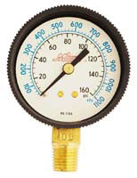 MILTON 1/4 NPT 2 Face Bottom MountPressure Gage 0-160 Psi MI1194 - Direct Tool Source