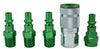 MILTON 5 Piece A-Style 1/4" NPT GreenColorFit Coupler & Plug Kit MIS-305AKIT - Direct Tool Source