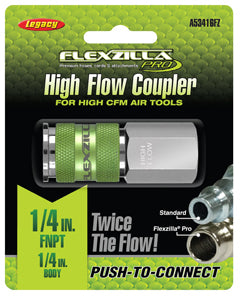 LEGACY High Flow Coupler 1/4" Body1/4" FNPT Flexzilla?? Pro MTA53416FZ - Direct Tool Source