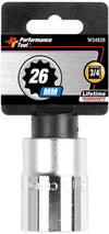 Performance Tool 3/4" Dr 26mm 12pt Socket PMW34826 - Direct Tool Source