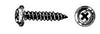 W & E SALES CO #8 - 1" Round Washer HeadSheet Metal Black Screw (100 WE2623 - Direct Tool Source