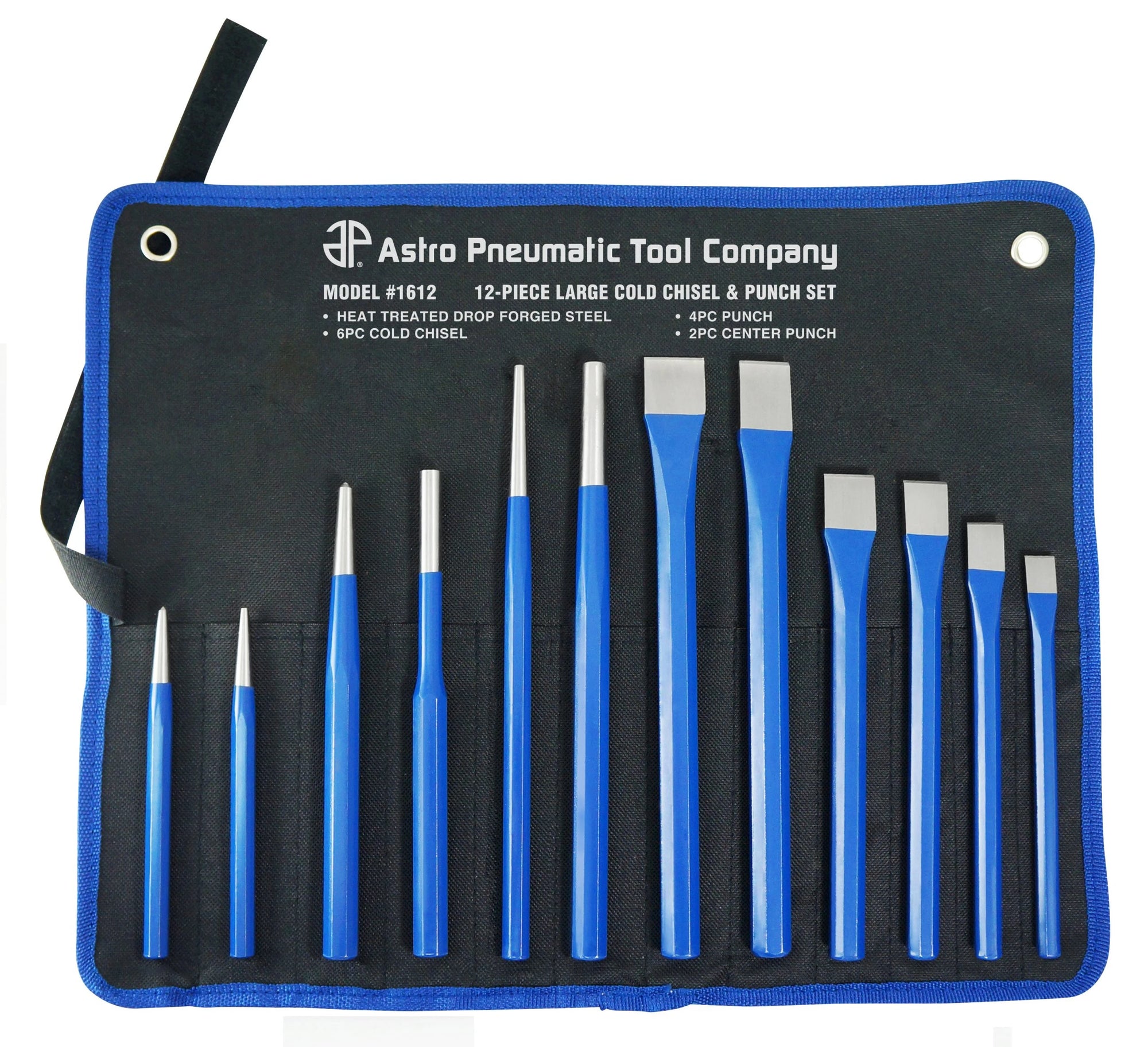 ASTRO PNEUMATIC 12-Piece Large Cold Chisel &Punch Set AO1612 - Direct Tool Source
